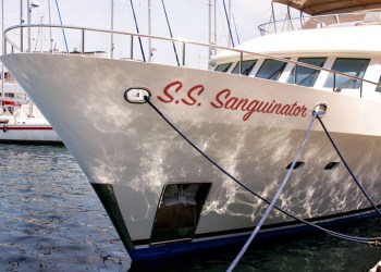 Lieutenant Bloodlust's S.S. Sanguinator yacht in Sag Harbor
