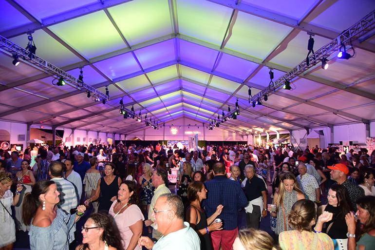 Crowds danced to New Life Crisis at Dan's GrillHampton event at Fairview Farm at Mecox in Bridgehampton on Friday, July 21, 2017.