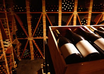 Red wine in the cellar