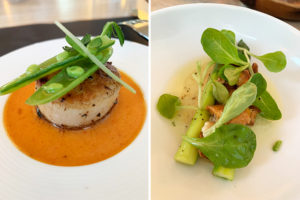 Local Seared Diver Scallops and Warm Asparagus Salad at Topping Rose House, Photos: Genevieve Horsburgh