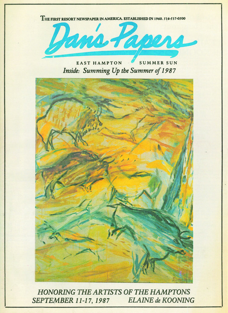 Elaine de Kooning's cover for the September 11, 1987 issue of Dan's Papers