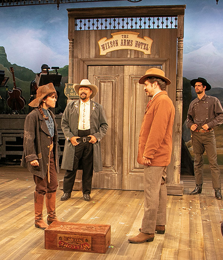 Annie (Alexandra Socha) facing off against Frank (Matthew Saldivar), Photo: Lenny Stucker