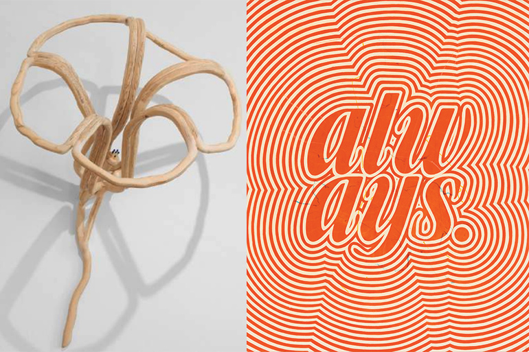 Elegy (blue)" by Lee Relvas, "Always (Red Throb)" by Andrew Brischler