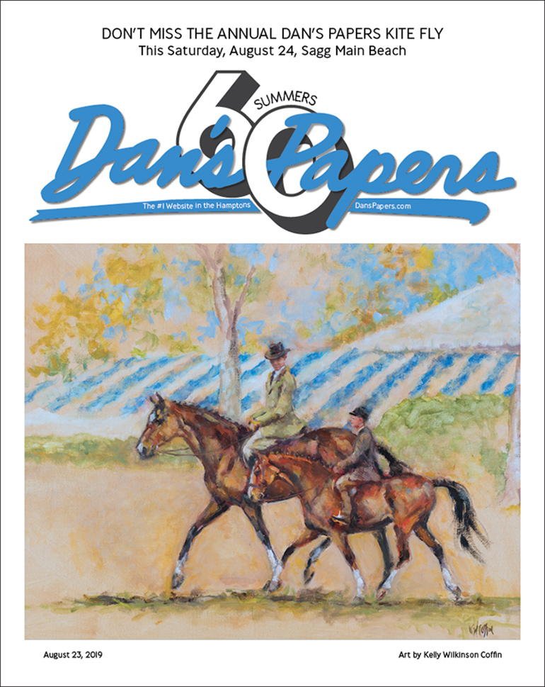 August 24, 2019 Dan's Papers cover art by Kelly Wilkinson Coffin featuring the 2019 Hampton Classic poster
