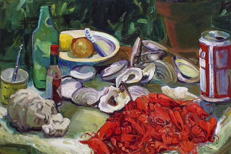 "Crayfish, Oysters and Beer" by Bruce Lieberman, 2018