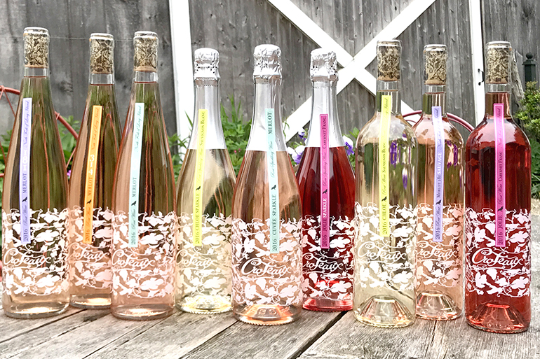 Croteaux Vineyard's wide selection of rosés