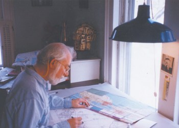 Dan at work on another great story