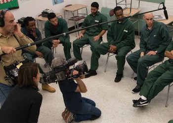 Filming 'College Behind Bars' BPI students at Eastern Correctional Facility