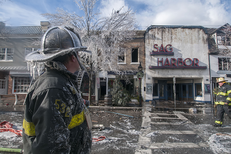 This incredible shot of the 2016 Sag Harbor fire aftermath, taken by award-winning photographer Michael Heller, is on offer as part of the charity auction, Photo: Courtesy eBay for Charity