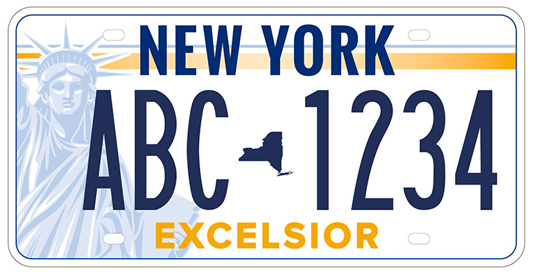 Proposed New York State license plate: Plate 1