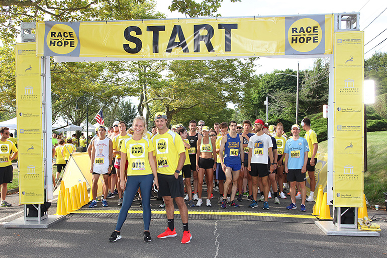 Sailor Brinkley Cook and Jack Brinkley Cook at the 2019 Race of Hope, part of the annual Week of Hope