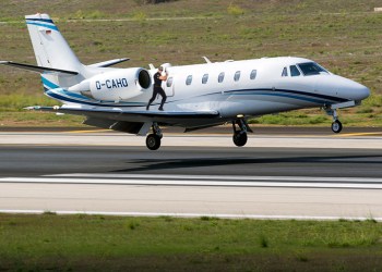 Rex Gallant stopping a private jet in June