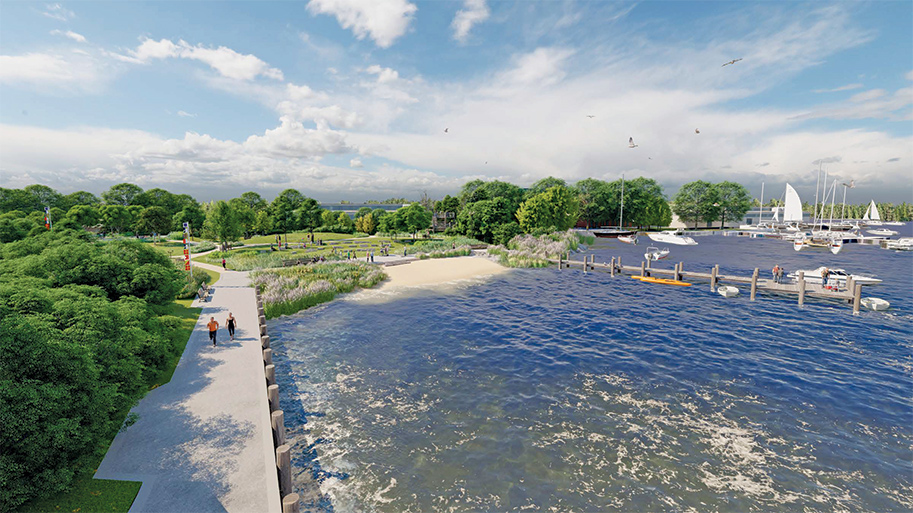 Render of John Steinbeck Waterfront Park
