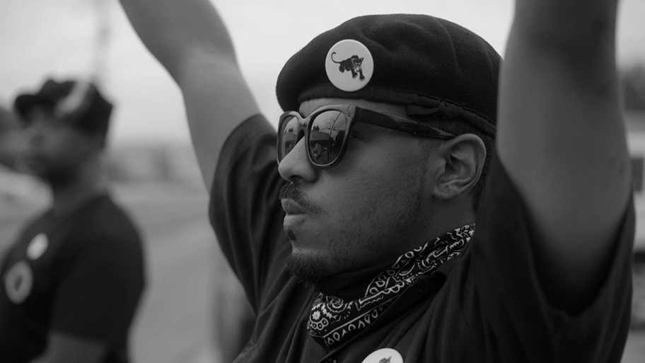 A militant in the New Black Panthers, What You Gonna Do When the World's on Fire Black Panther