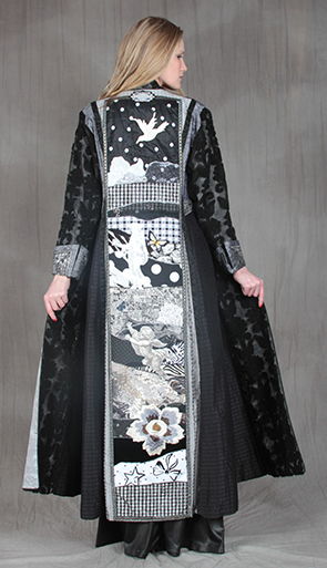 Modelling an Amy Zerner Jacket,