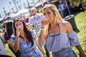 Guests enjoying fresh hops at the Long Island Hop Festival