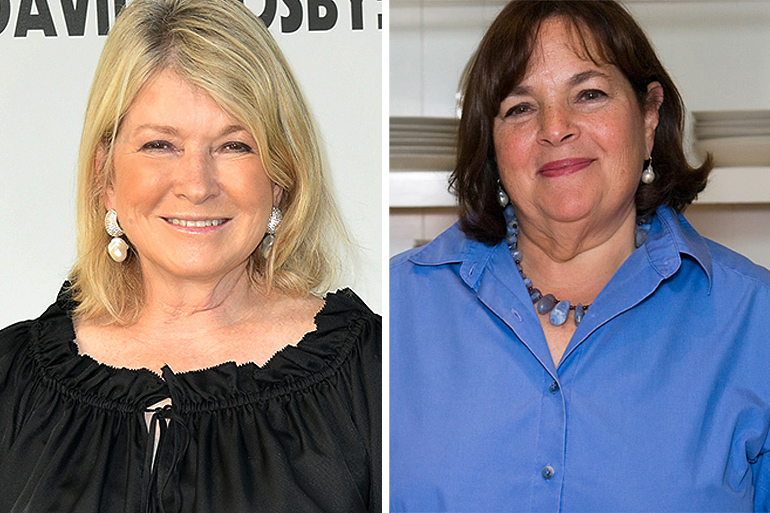 Martha Stewart and Ina Garten in separate photos