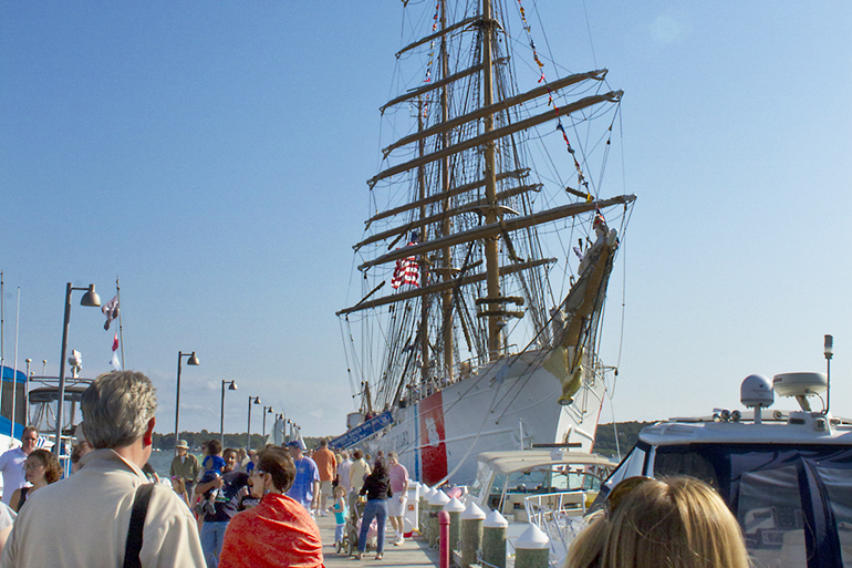 A tall ship at Greenport Maritime Festival