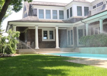 RB Irrigation sprinklers at Hamptons house with pool