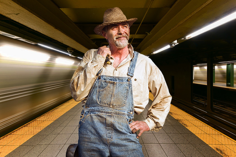 Slatislav "Oil Can" Zlykantov reporting for duty on the Hamptons Subway