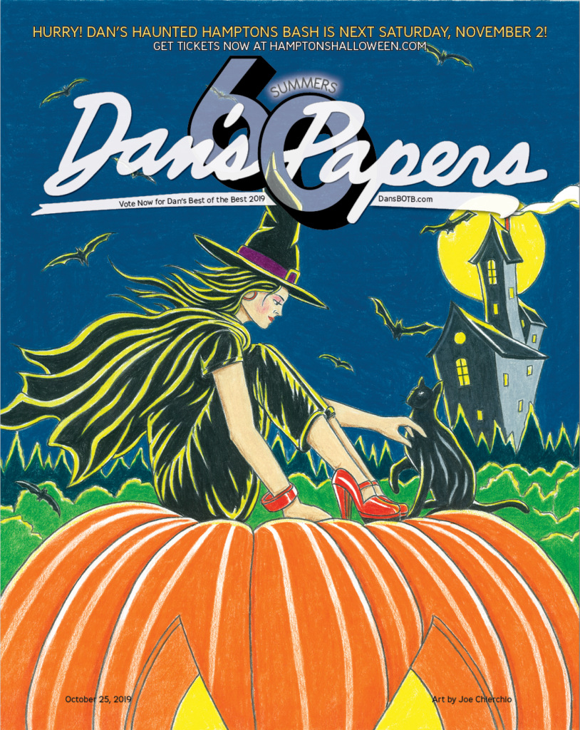 "Happy Halloween," our October 25, 2019 Dan's Papers cover art by Joe Chierchio