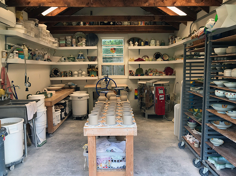 Eve Behar's Sag Harbor ceramics studio