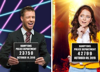 two Hamptons Police Department Glamour Mug Shotz mugshots