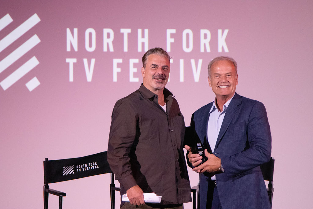 Chris Noth presenting Kelsey Grammer with the Canopy Award