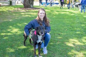 Jennifer Beglane with Kaya, who's also looking for a forever family
