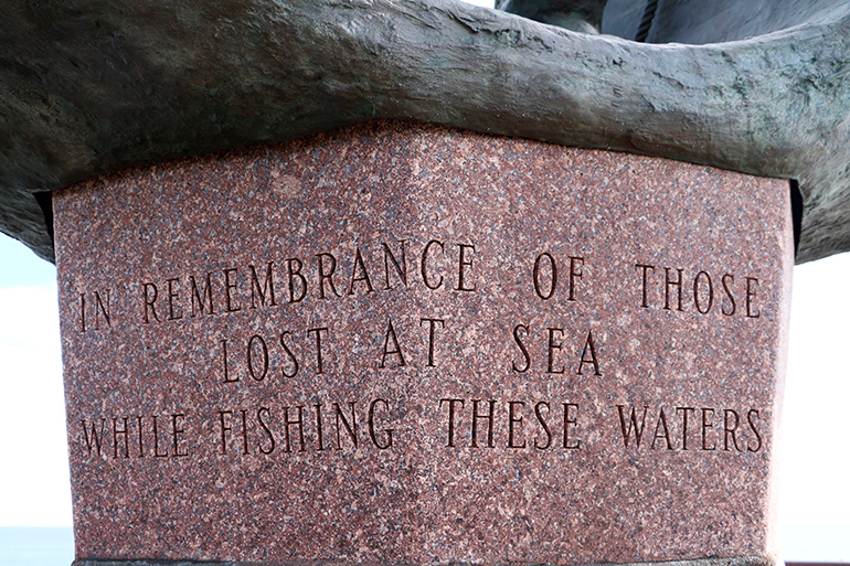 Lost at Sea Memorial inscription in Montauk