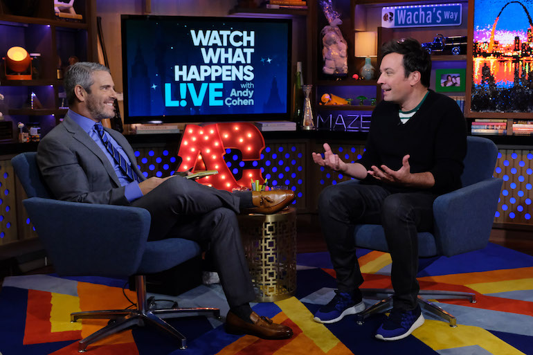 Andy Cohen and Jimmy Fallon on 'Watch What Happens Live,' Photo: Charles Sykes/Bravo