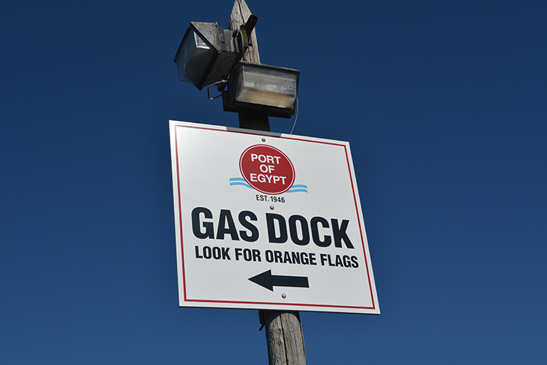 Port of Egypt sign