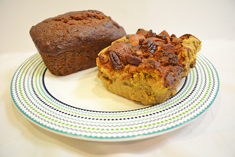 Tate's Bake Shop Pumpkin Loaf and Pumpkin Bread Pudding