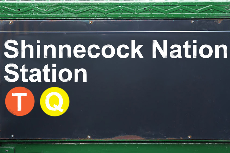 Hamptons Subway Shinnecock Nation Station sign