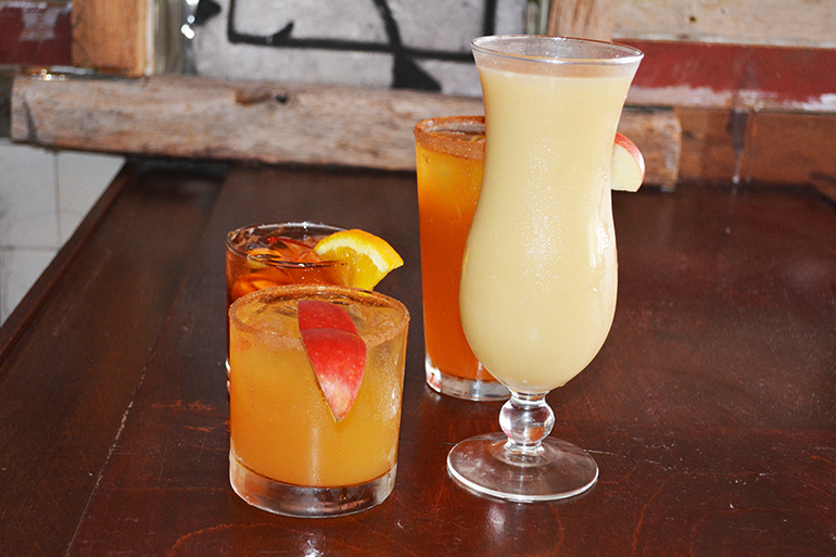 Union Cantina's Maple Old Fashioned, Apple Cider Margarita, Fall Into It and Pumpkin Colada