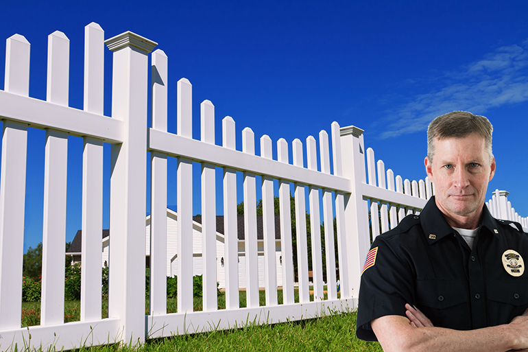 No cop should have to see a Hamptons home with vinyl siding and a white PVC fence