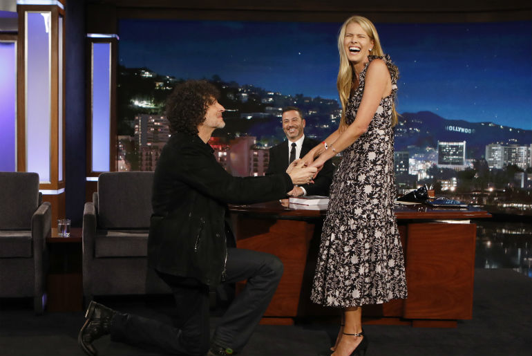 Howard Stern 're-proposes' to wife Beth Ostrosky Stern on 'Jimmy Kimmel Live,' Photo: Randy Holmes/ABC