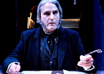 Jeffrey Sanzel as Scrooge in Theatre Three's 'A Christmas Carol'