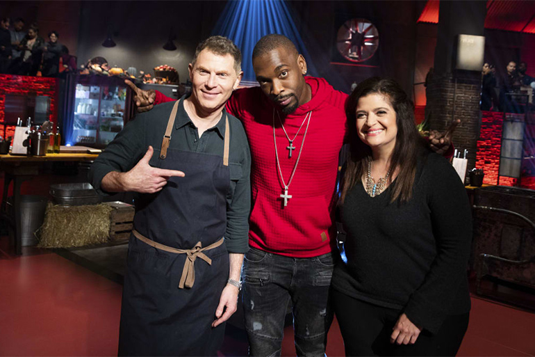 Bobby Flay, Jay Pharoah and Alex Guarnaschelli on Beat Bobby Flay