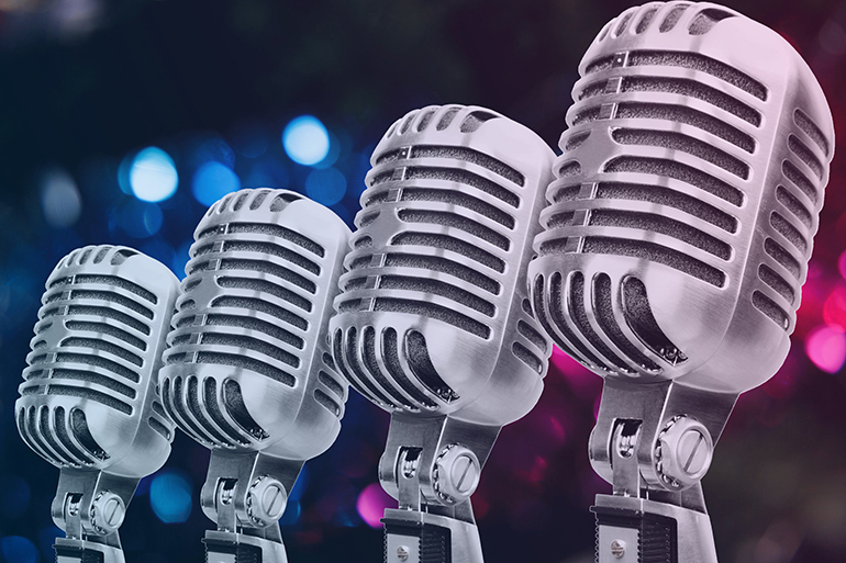 Abstract christmas background. Holiday colored lights unfocused