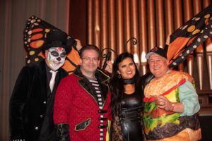 Ian Duke,Steve McKenna and Eric Feil with 2nd Place Costume Contest winner Asia Lee