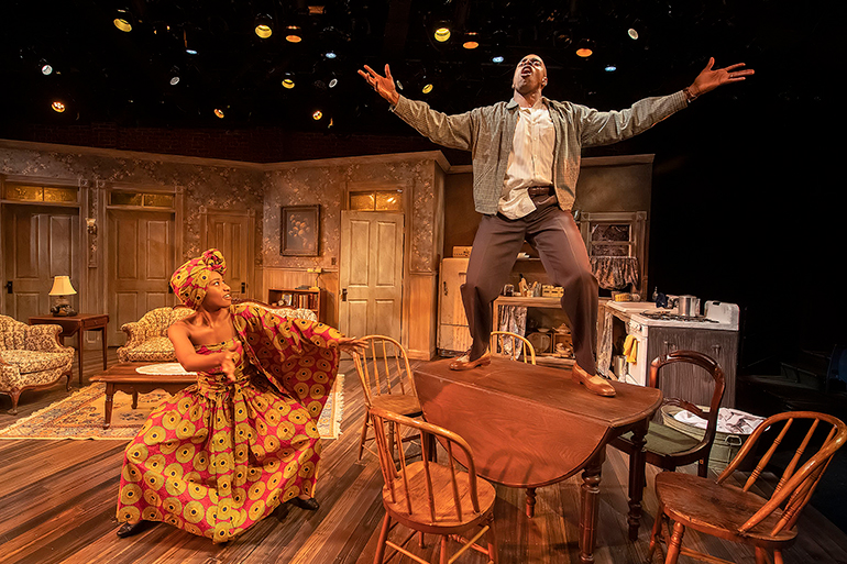 Cassia Thompson and Chauncy Thomas in Bay Street Theater's "A Raisin in the Sun,