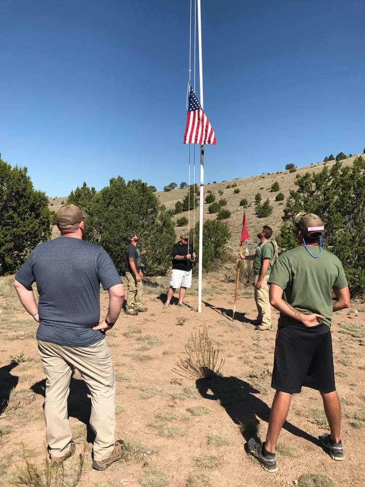 Raising the flag at Strongpoint Theinert Ranch