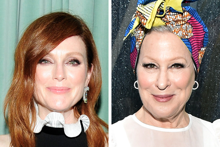 Best friends Julianne Moore and Bette Midler