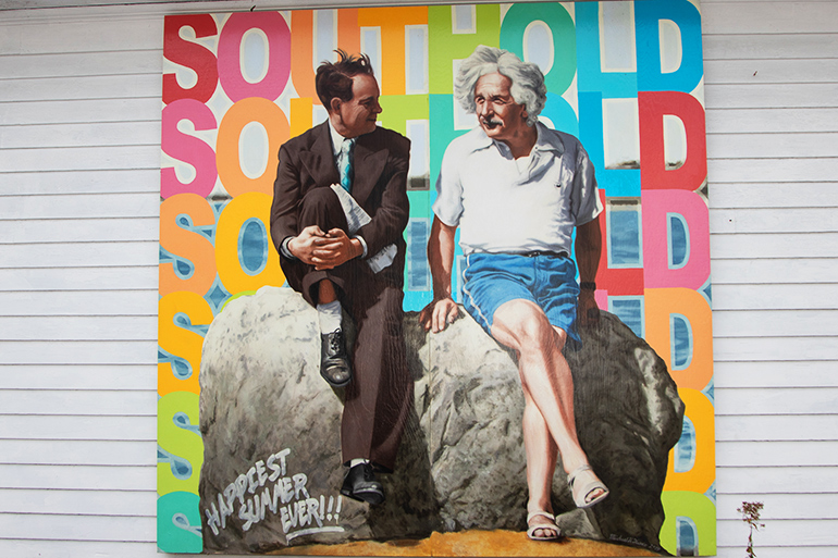 Einstein Square mural in Southold