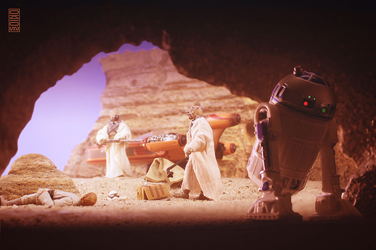 "Tusken Raiders" 3.75-inch Star Wars toy photography by Scott Smith