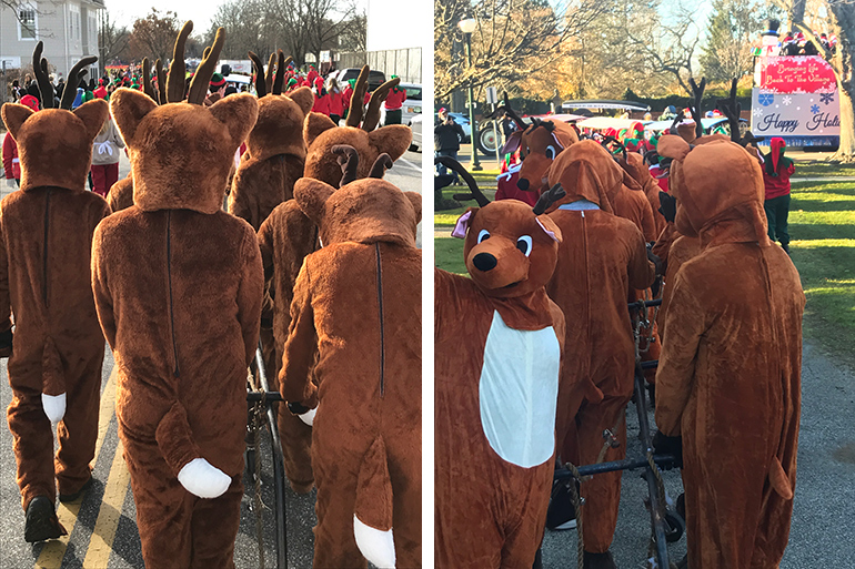 Santa's reindeer, old and new, in East Hampton