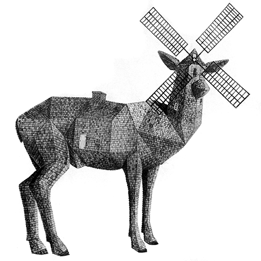 "Saltbox Stag" by Scott Bluedorn