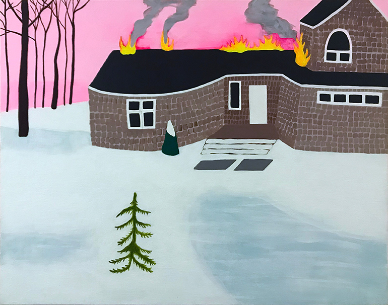 "Burning Down the Childhood Home" (2016) by Carly Haffner