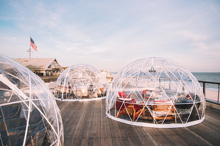 Beachside igloos at Gurney’s Montauk Resort and Seawater Spa